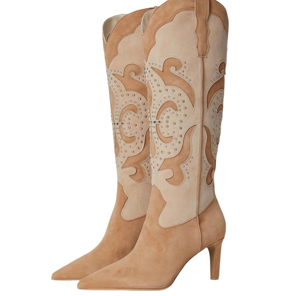Dolce Vita Shoes - Dolce Vita Finley Western  Studded Heel Boots NWT Size 6.5